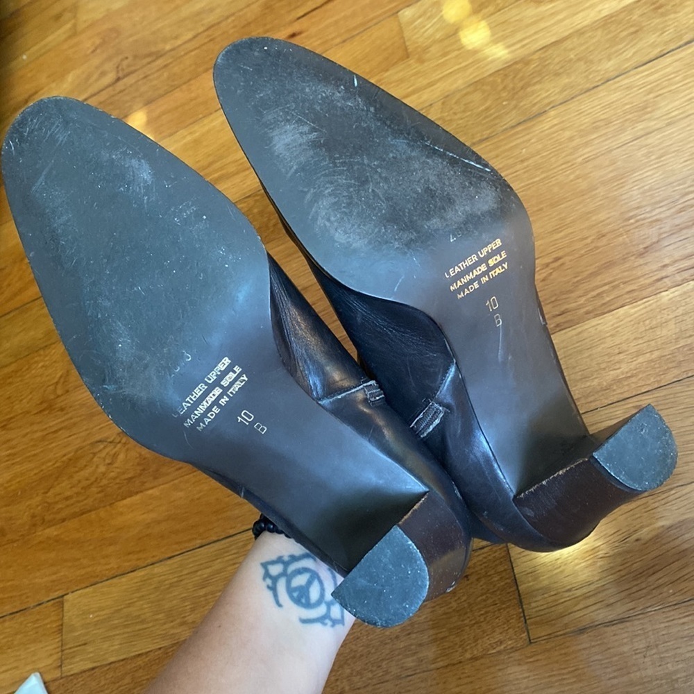 Made in Italy real Italian leather Mila Paoli booties signs of wear see pics 10. - Picture 4 of 10